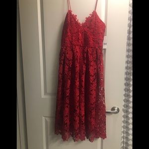 Brand new with tags Donna Morgan red lace dress 12
